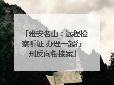 雅安名山：远程检察听证 办理一起行刑反向衔接案